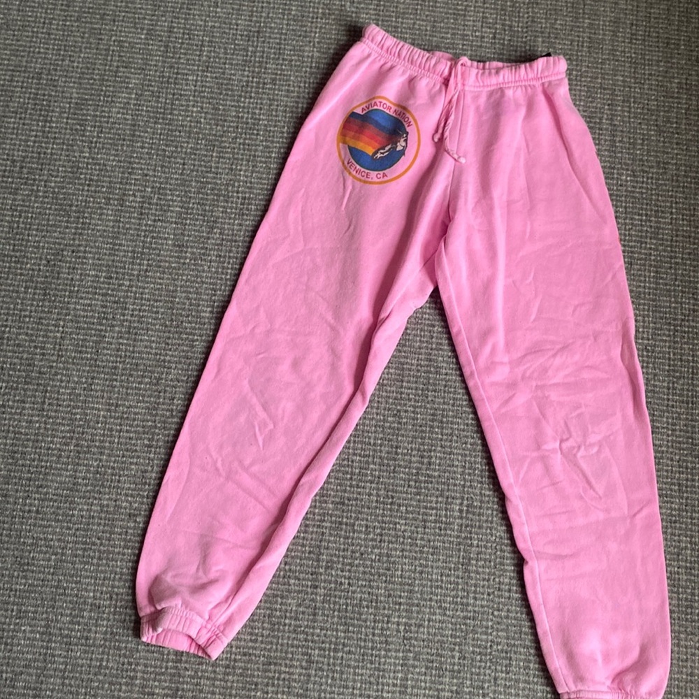 Aviator Nation Sweatpants In Hot Pink